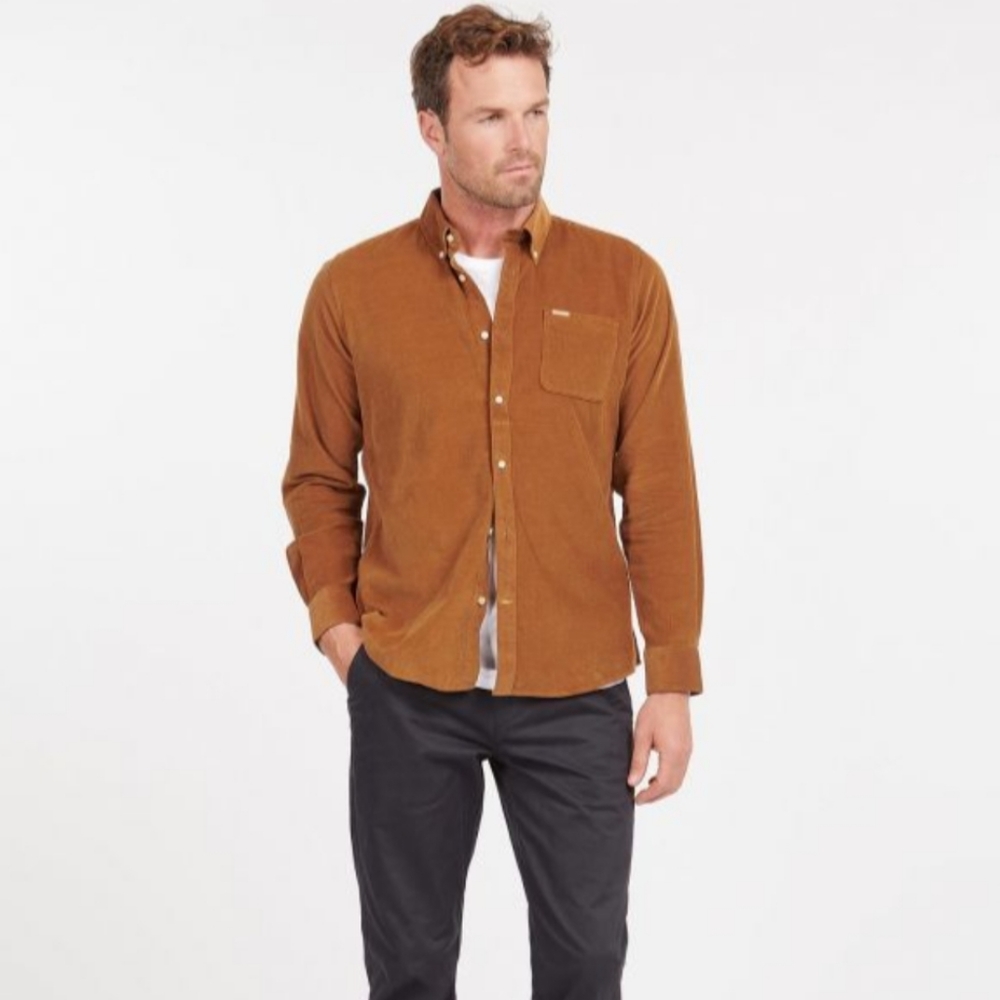 BARBOUR RAMSEY TAILORED CORDUORY SHIRT Jacket Size 3xl Tan